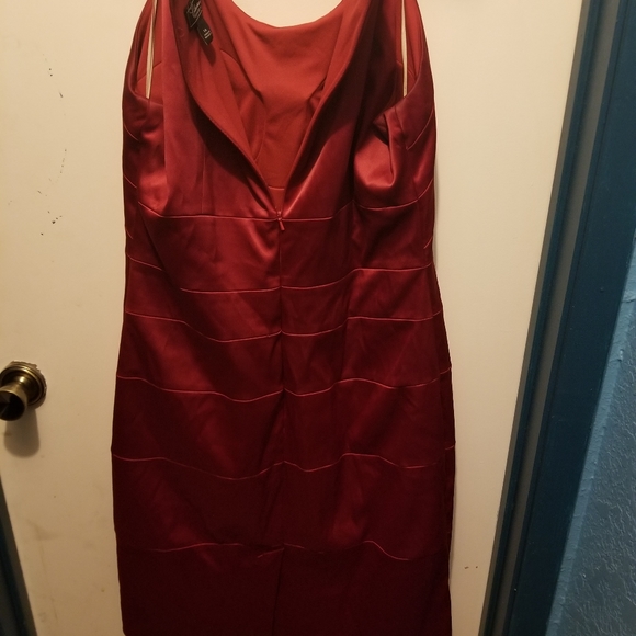 Red sleeveless casual dress sz 14 - Picture 2 of 3